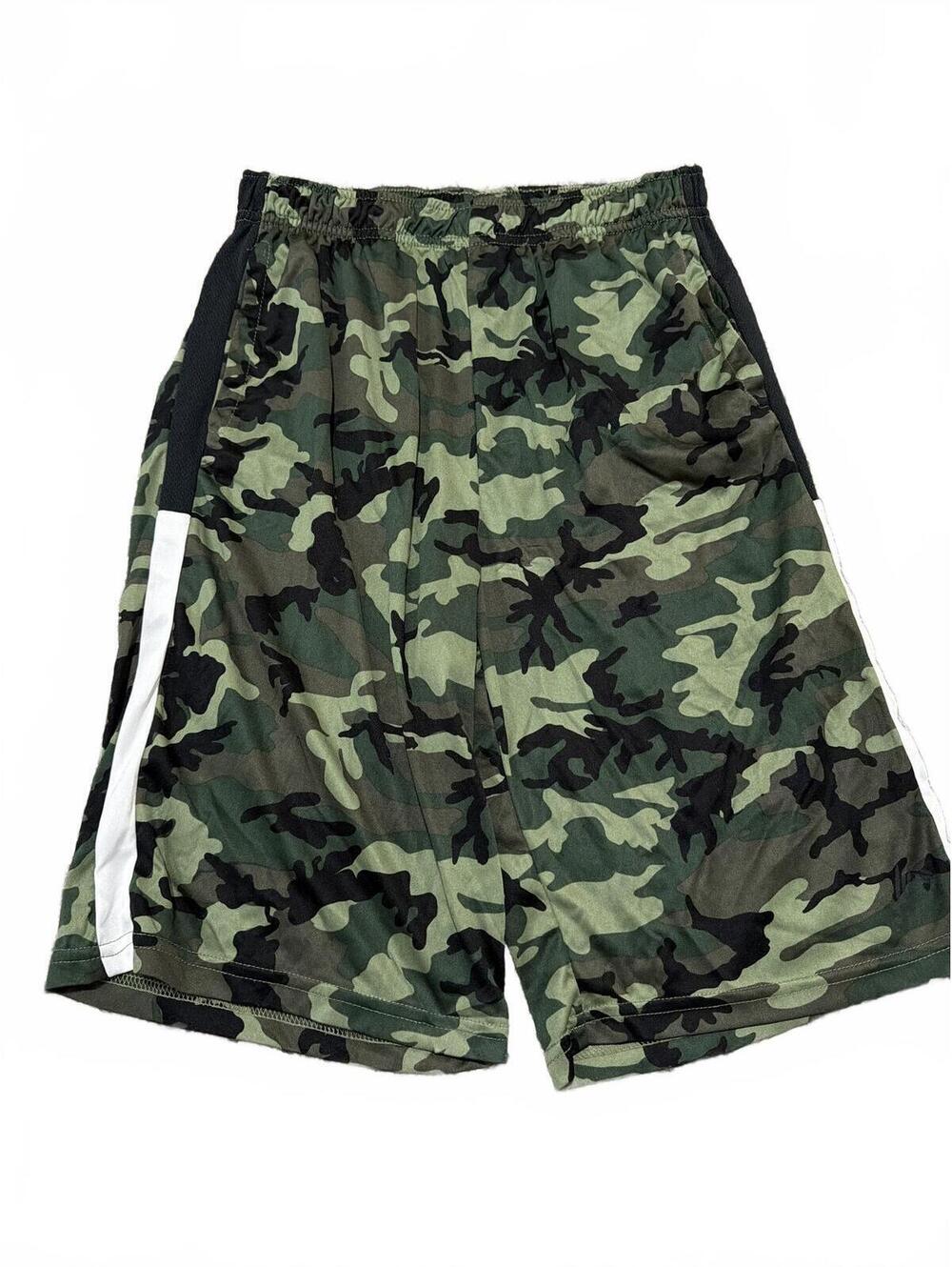 RBX Camo Basketball Shorts Side Stripe - Boys L